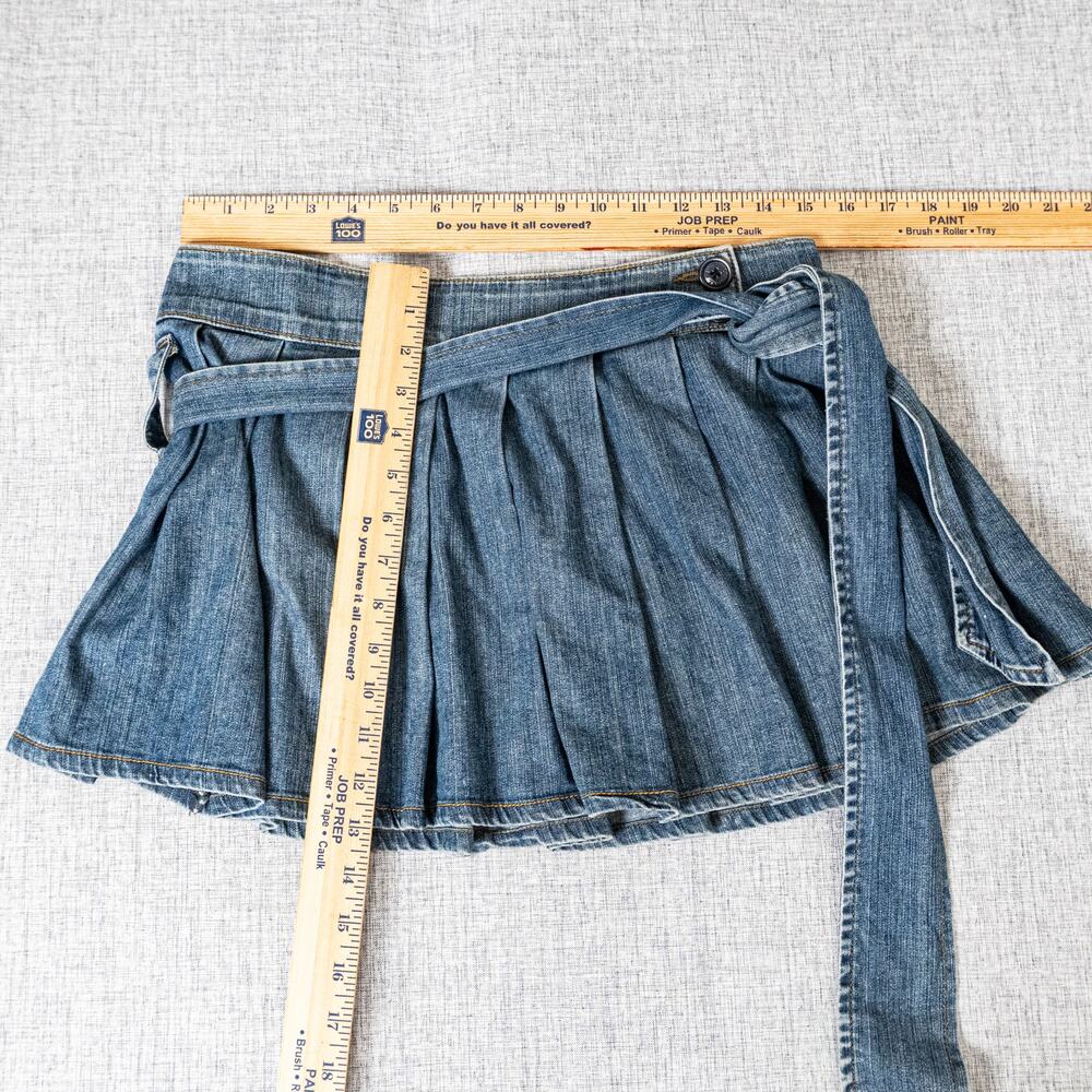 Vintage Y2K Juicy Couture Jeans Pleated Denim Mini Skirt size Small - Picture 6 of 9